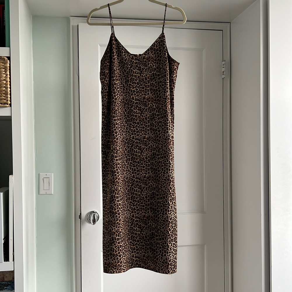 J. Crew Factory Leopard Print Slip Dress - image 2